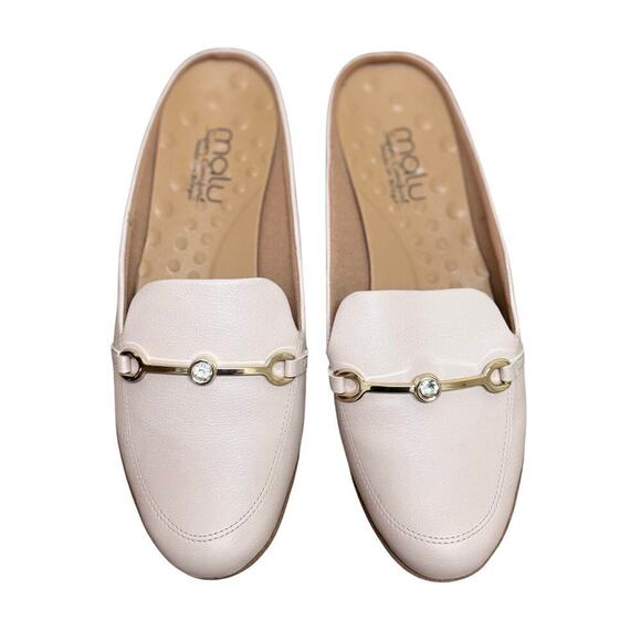 MALU blush pink mule slide on wedge shoe. Sz 9 - Picture 1 of 7